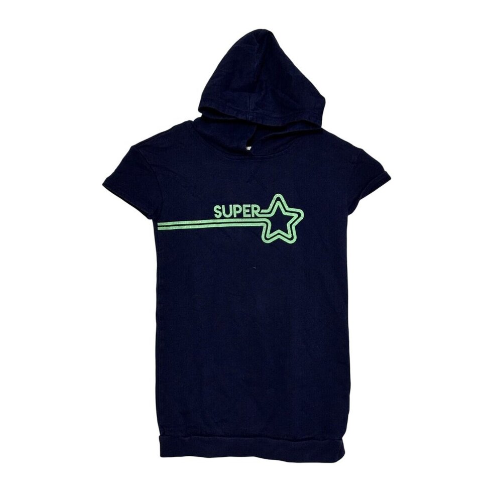 Gap Kids Hoodie T-Shirt With Super Star Graphic Navy Blue S (6-7)
